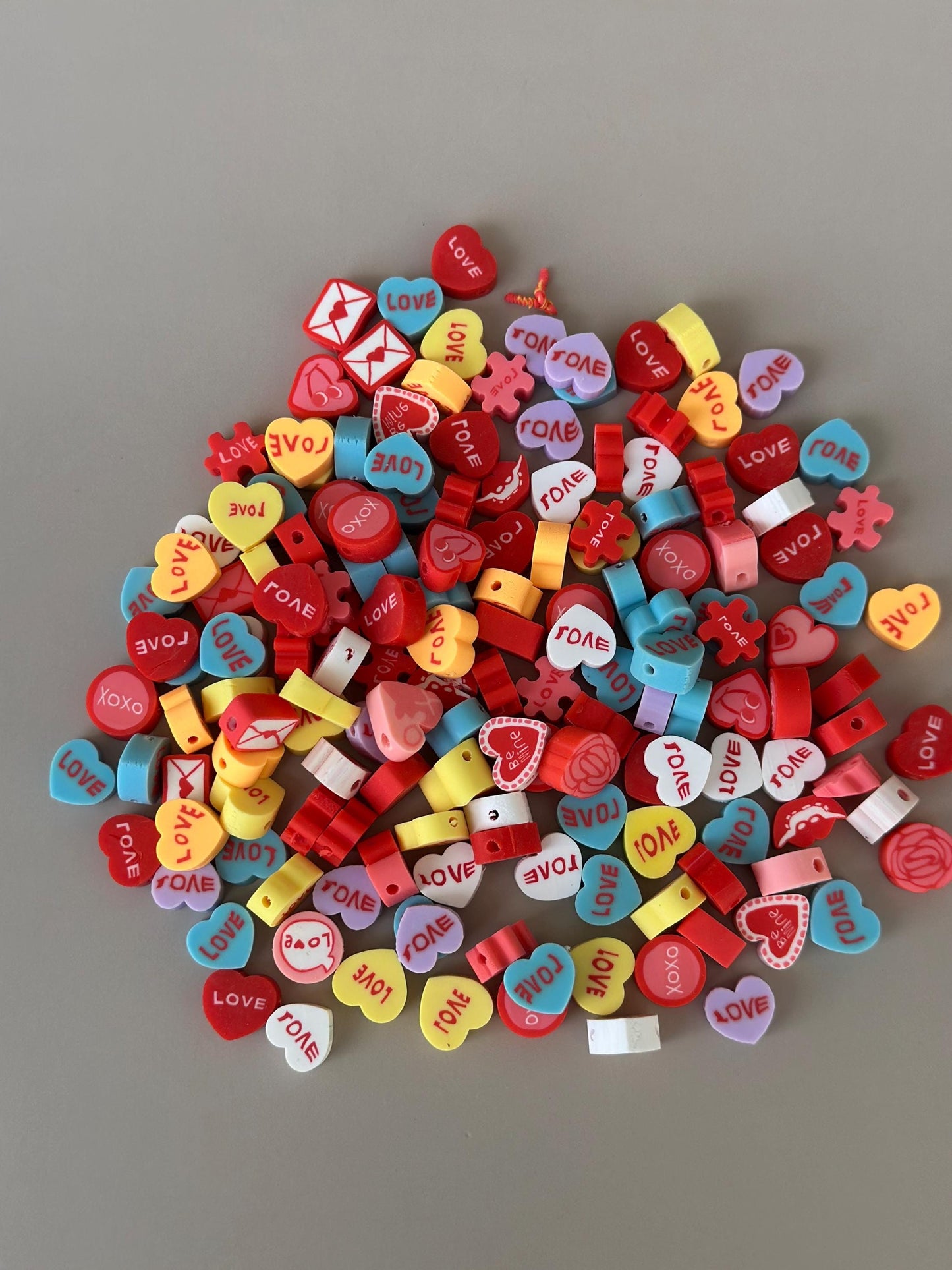 Valentine's Day Beads Candy Heart Beads