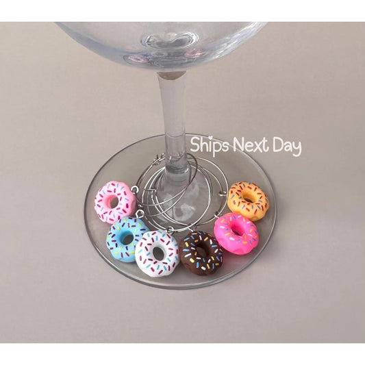 Donut Wine Charms