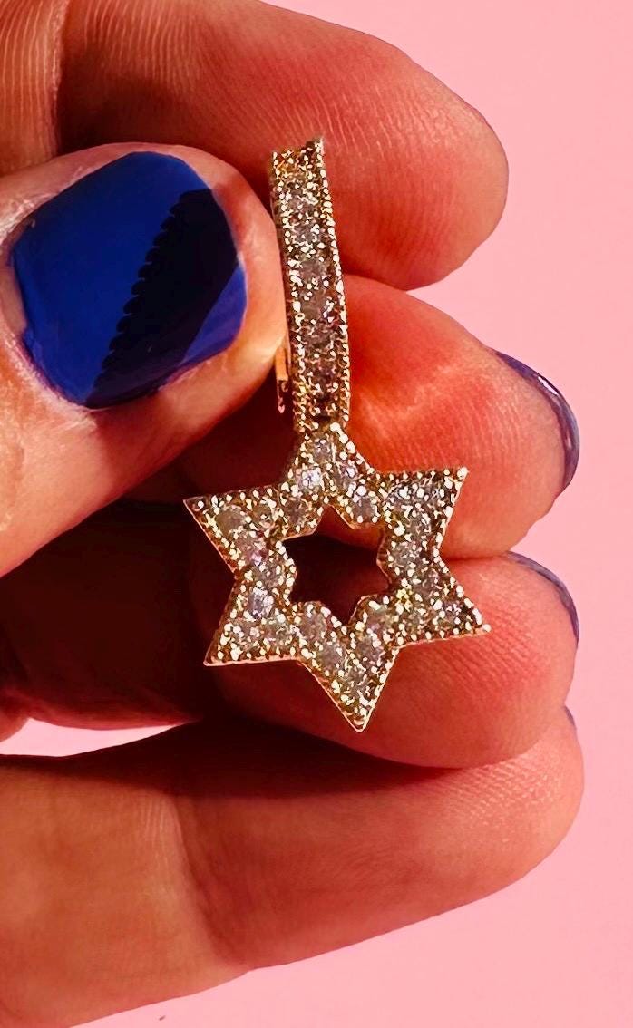 Star of David Earrings Jewish Earring Jewish Jewelry Bat Mitzvah Gift for Jewish Girl Israel Jewelry Israel Earring Zirconia Jewish Star Ear