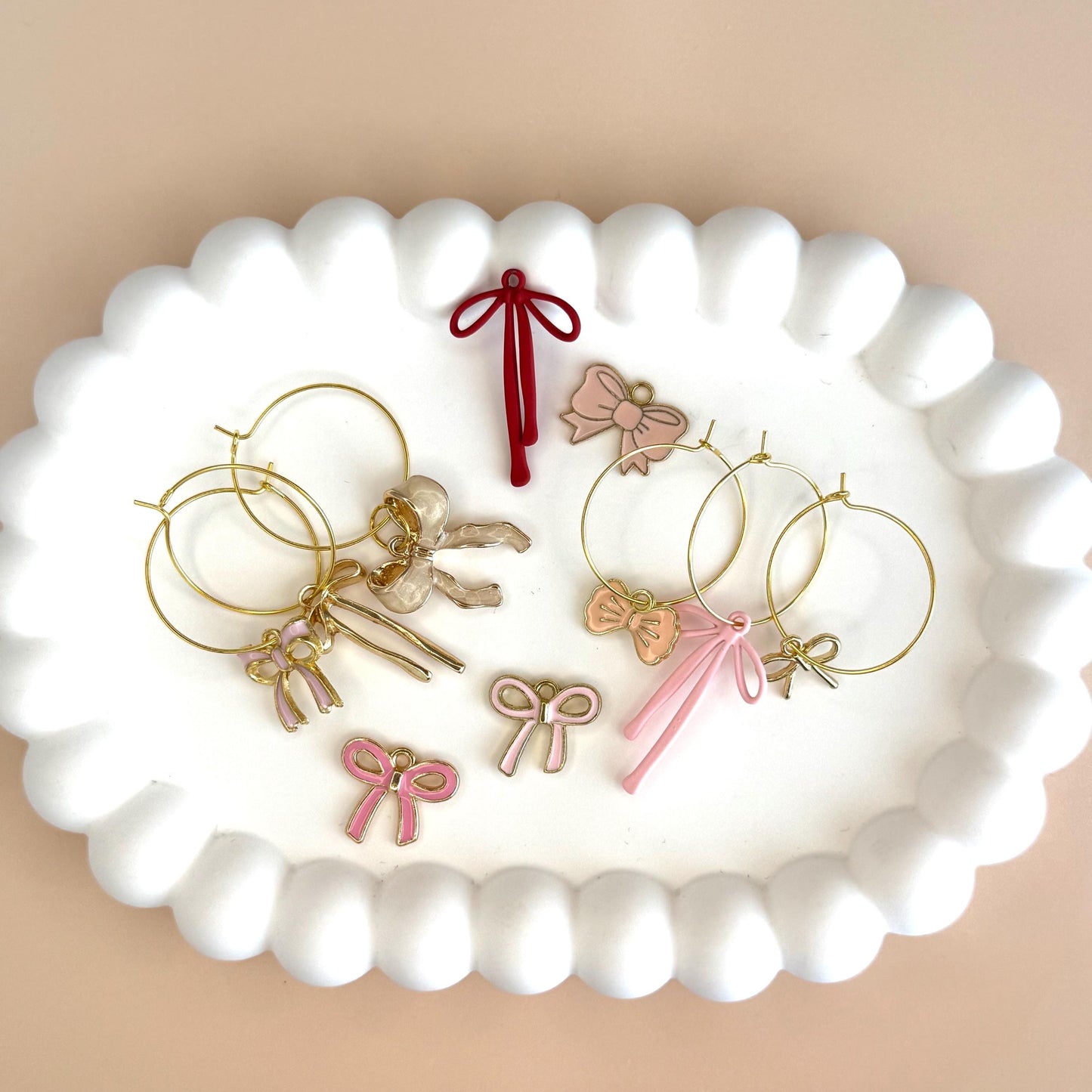 Coquette Bow Wine Glass Markers Bow Wine Charms Assorted Drink Marker Bow Wine Glass Charms Glass Decor Custom Wine Charm Drink Identifier