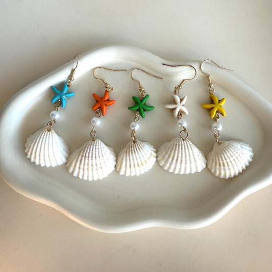 Seashell Earrings Boho Chic Earrings Seaside Earrings Shell Jewelry Beach Lover Handcrafted Earrings Nautical Earrings Natural Shell Concha