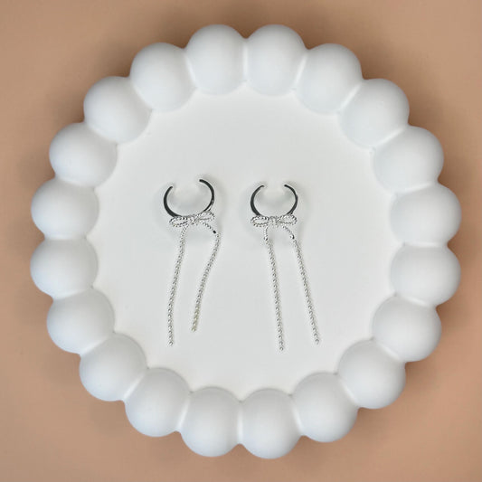 Bow Ear Cuff Bow Cuff Earring Cute Bow Tassel Ear Cuff Gift Bow No Piercing Earrings Dainty Ear Clip Earrings Bow Drop Cute Coquette