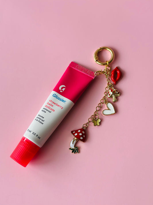 Lip Balm Keychain Mushroom Charms