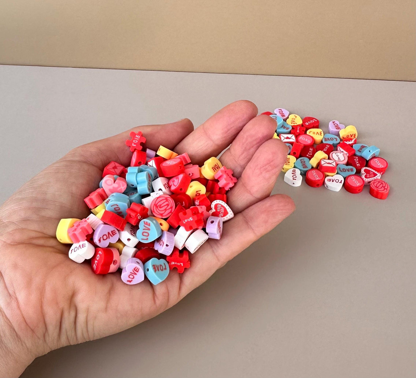 Valentine's Day Beads Candy Heart Beads