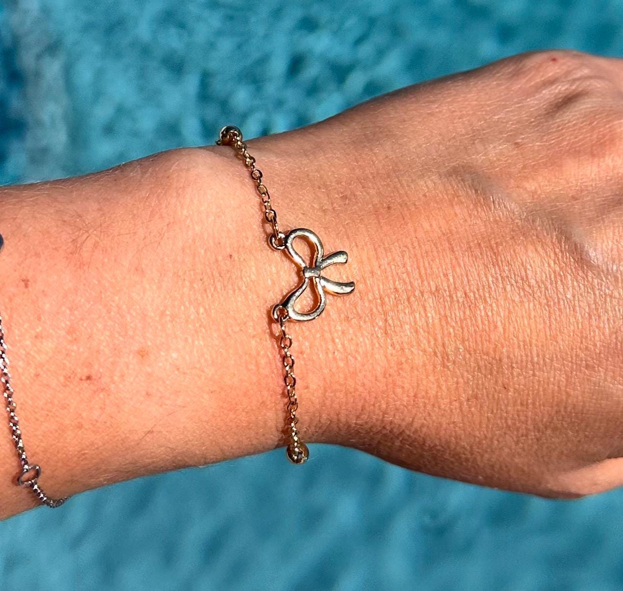 Bow Charm Dainty Bracelet Coquette Bow Bracelet