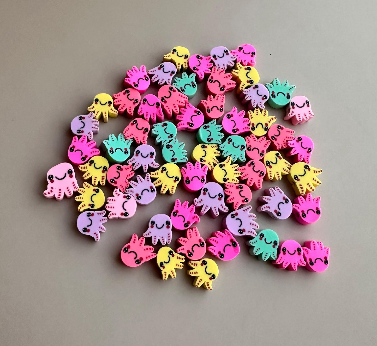 Octopus Beads Cute Pastel Colors Beads