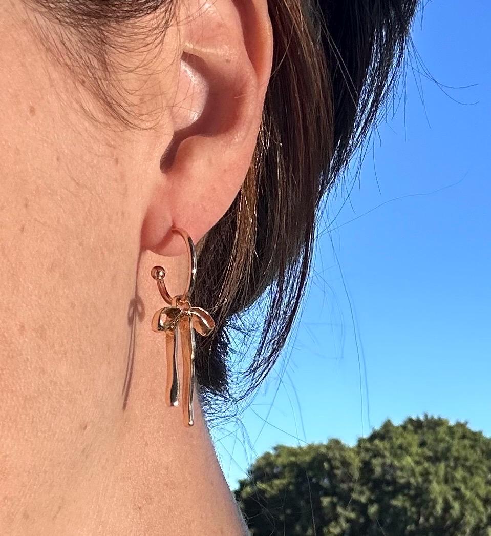 Bow Earrings for Girlfriend Coquette Earrings Ribbon Earring Coquette Bow Jewelry Delicate Bow Bowknot Bow Jewelry for Girls Cute Bow Dangle