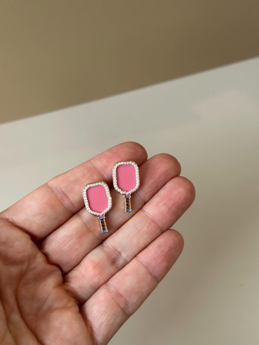 Pickleball Earrings Valentines Day Gift Pickleball Jewelry for Pickleball Player Sports Earrings Jewelry for Coach Pickleball Paddle Gift