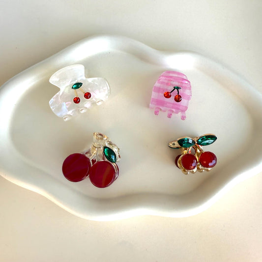 Cherry Hair Clips Cherry Gift Cherry Headwear Cherry Theme Gift Cherry Lovers Coquette Lovers Cute Hair Clip for Girls Coquette Girl Cherry