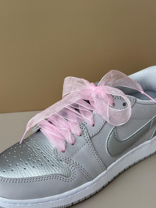 Pink Chiffon Shoelaces