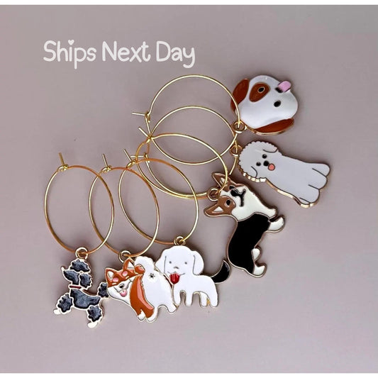 Dog Charms for Wine Glass Markers Dog Marker for Glass Dog Wine Glass Charms Glass Decor Custom Wine Charms Drink Identifier Drink Tag Dog