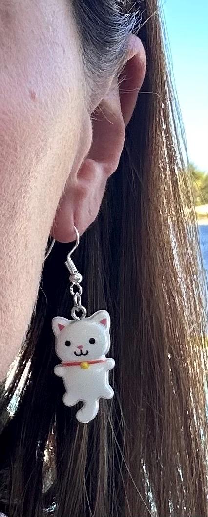 Cat Earrings Cute Kitten Gift