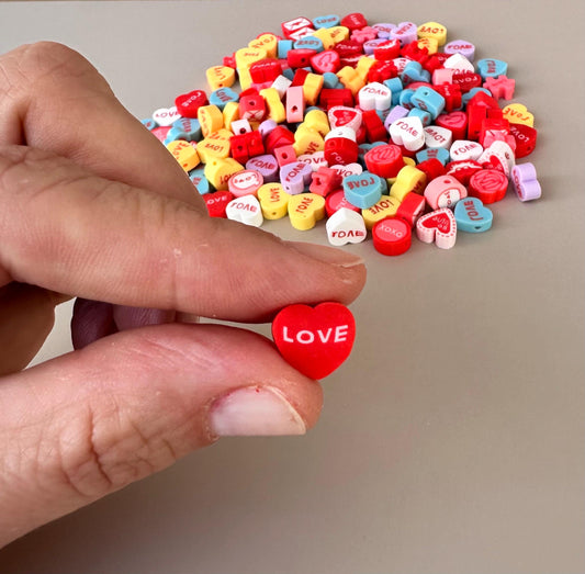 Valentine's Day Beads Candy Heart Beads