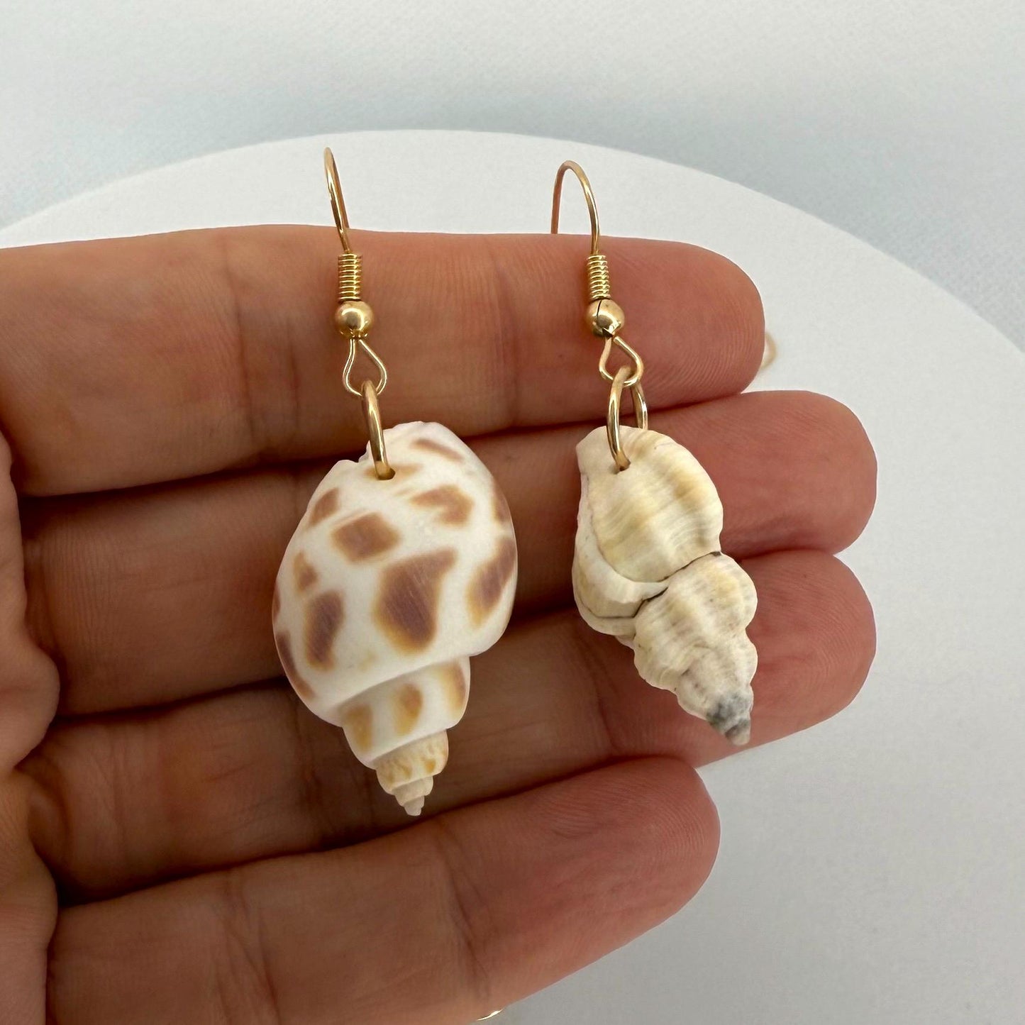 Seashell Earrings Boho Chic Earrings Seaside Earrings Shell Jewelry Beach Lover Handcrafted Earrings Nautical Earrings Natural Shell Conch