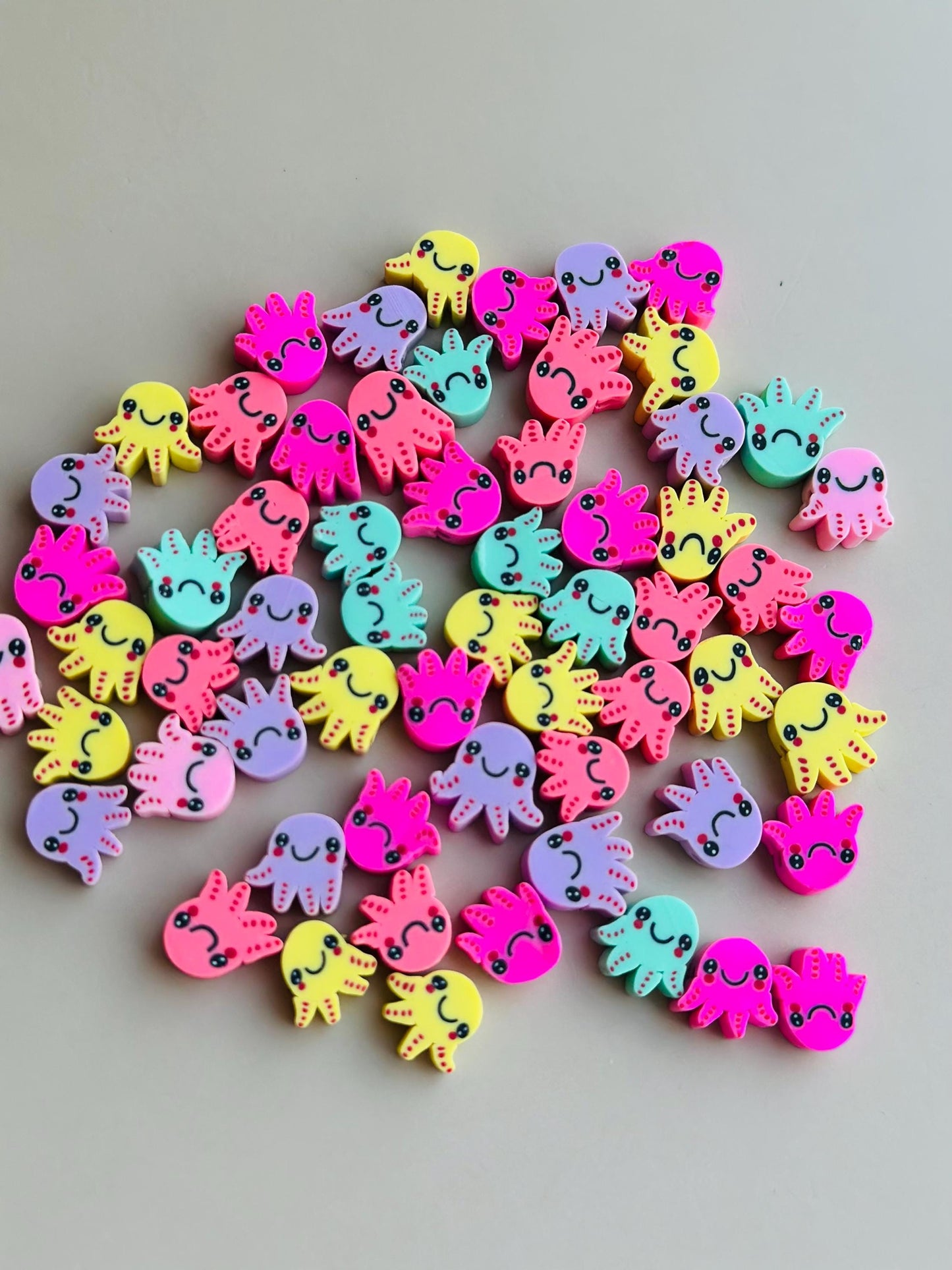 Octopus Beads Cute Pastel Colors Beads