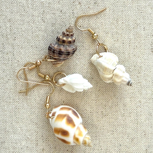 Seashell Earrings Boho Chic Earrings Seaside Earrings Shell Jewelry Beach Lover Handcrafted Earrings Nautical Earrings Natural Shell Conch