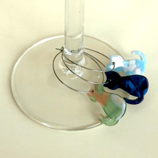 Cat Charms for Wine Glass Markers Cat Marker for Glass Cat Wine Glass Charms Glass Decor Custom Wine Charms Drink Identifier Drink Tag Cat
