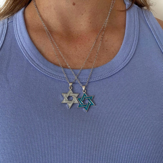 Star of David Pendant Necklace Gift for Girlfriend Jewish Star David Star Pendant Bat Mitzvah Gift for Teen Jewish Jewelry Modern Accessory