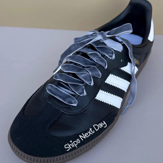 Velvet Shoelaces Gray Shoelaces Velour Shoelaces for Preppy Shoes Velour Sneakers Laces Coquette Bow Shoelaces Cute Shoelaces Casual Shoes