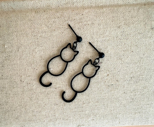 Black Cat Earrings