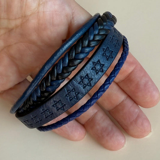 Star of David Bracelet for Men Gift for Man David Star Bracelet Jewish Star Jewelry for Men Religious Jewelry Israel Jewish Bar Mitzvah Gift