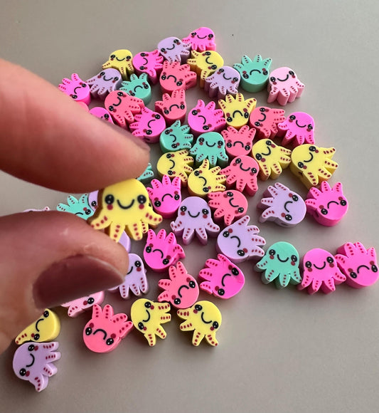 Octopus Beads Cute Pastel Colors Beads