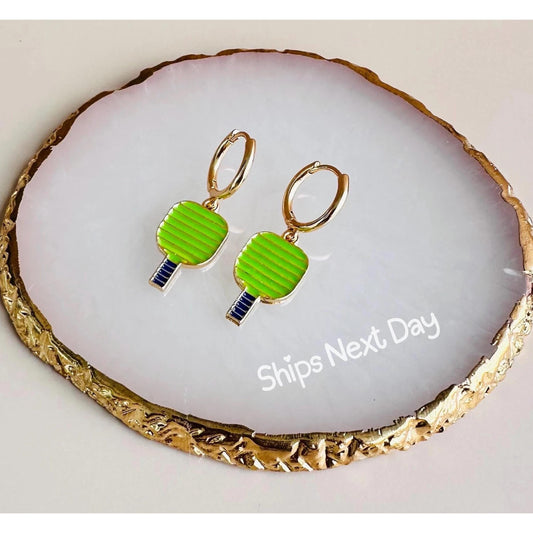 Pickleball Earrings for Valentine's Day Gift Pickleball Jewelry for Pickleball Player Sports Earrings Jewelry for Coach Pickleball Paddle Gi