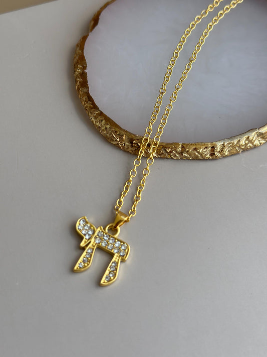 Chai Necklace Zirconia