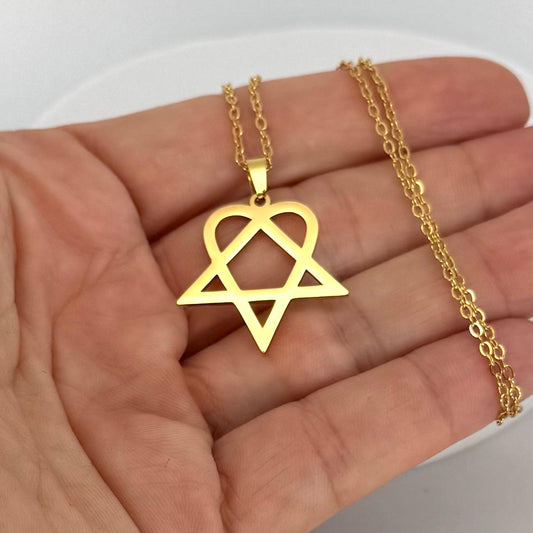 Star of David Necklace for Jewish Teen Heart Star of David Charm Jewish Charm Jewish Jewelry Bar Mitzvah Gift For Teen Religious Jewelry