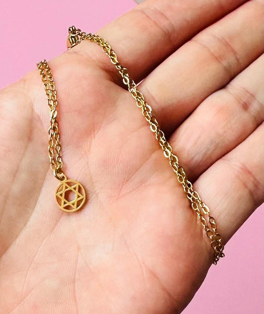 Dainty Star of David Charm Necklace