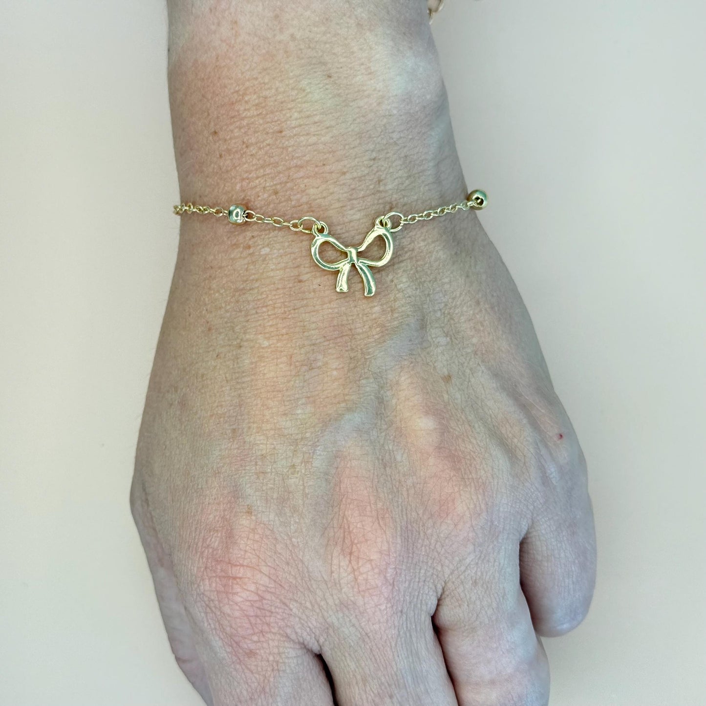 Bow Charm Dainty Bracelet Coquette Bow Bracelet