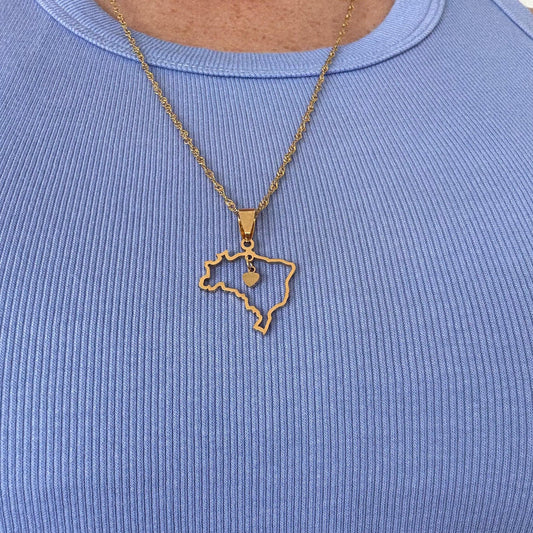 Brazil Necklace Mapa do Brasil Gift for Brazilian Girlfriend Brazil Charm Chain Coquette Necklace Ribbon Pendant Bow Pendant Bow Jewelry