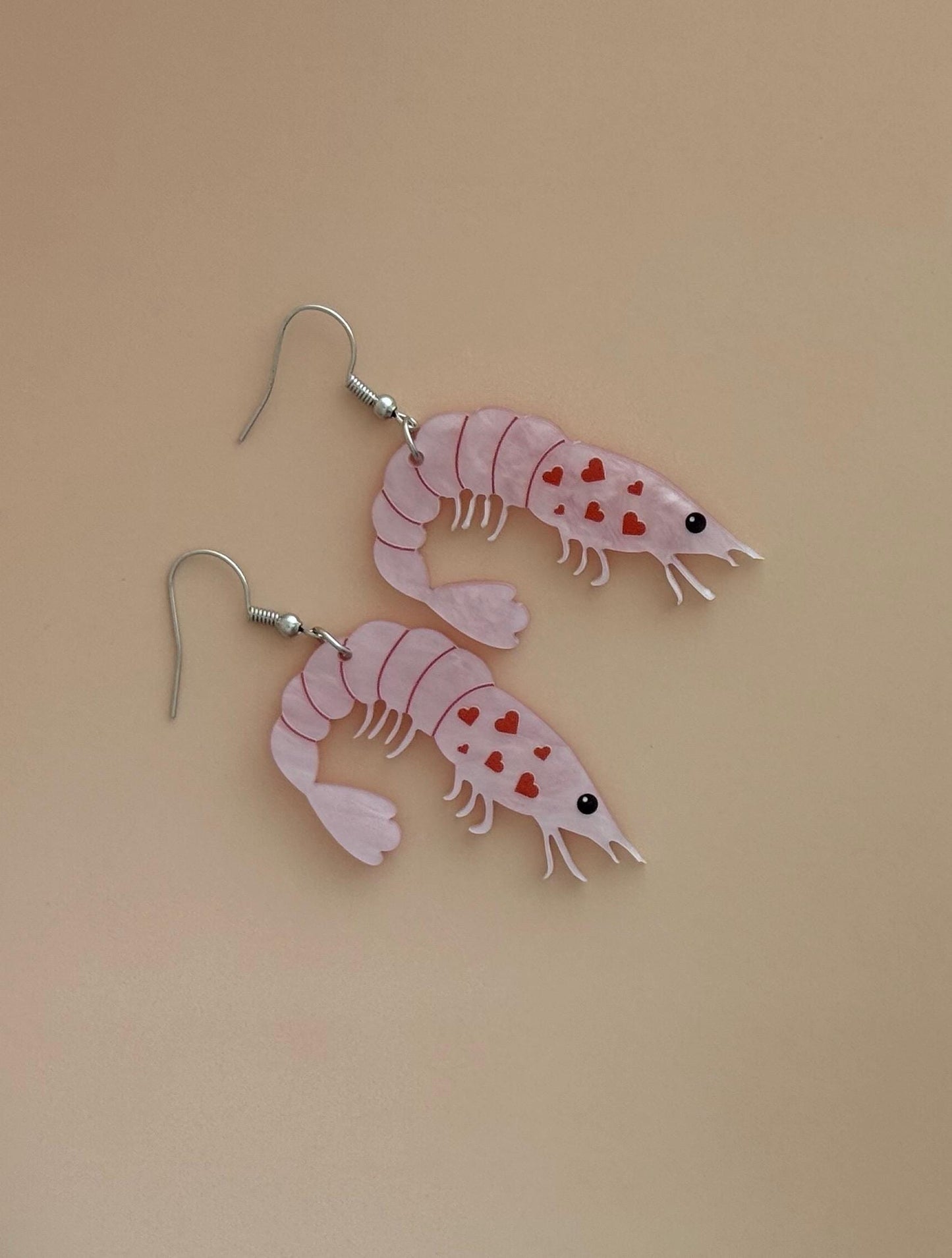 Shrimp Earrings Lobster Boho Chic Earring Seaside Jewelry Fish Earring Crustacean Shellfish Crawfish Prawn Handcrafted Seafood Lover Earring