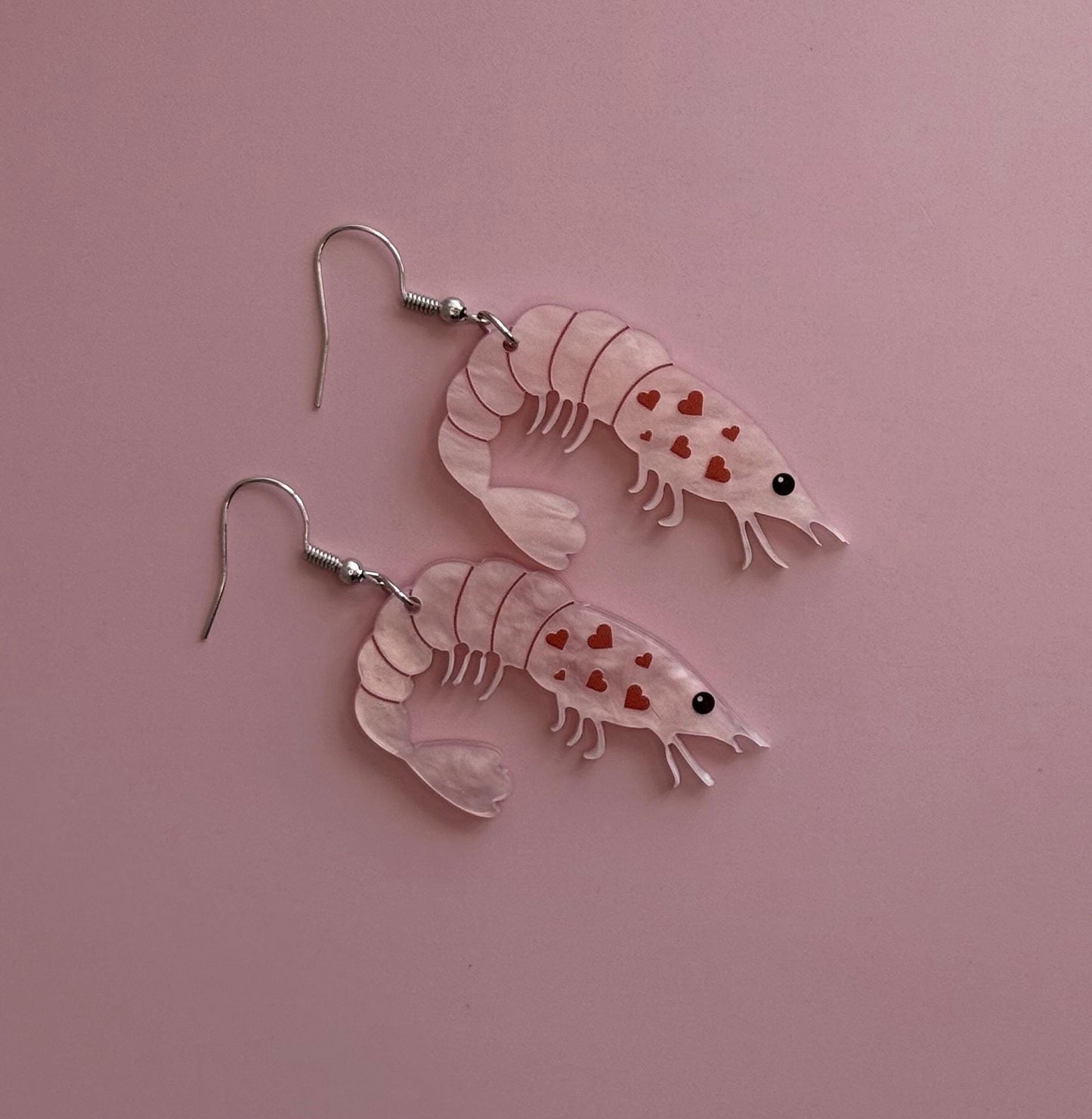 Shrimp Earrings Lobster Boho Chic Earring Seaside Jewelry Fish Earring Crustacean Shellfish Crawfish Prawn Handcrafted Seafood Lover Earring