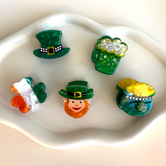 Saint Patrick's Day Hair Clips St Patrick Gift Ireland Headwear Irish Theme Gift Irish Lovers Leprechaun Lovers Clover Hair Clip St Patricks