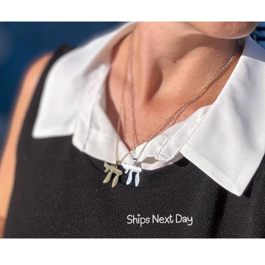 Chai Necklace Silver or Gold
