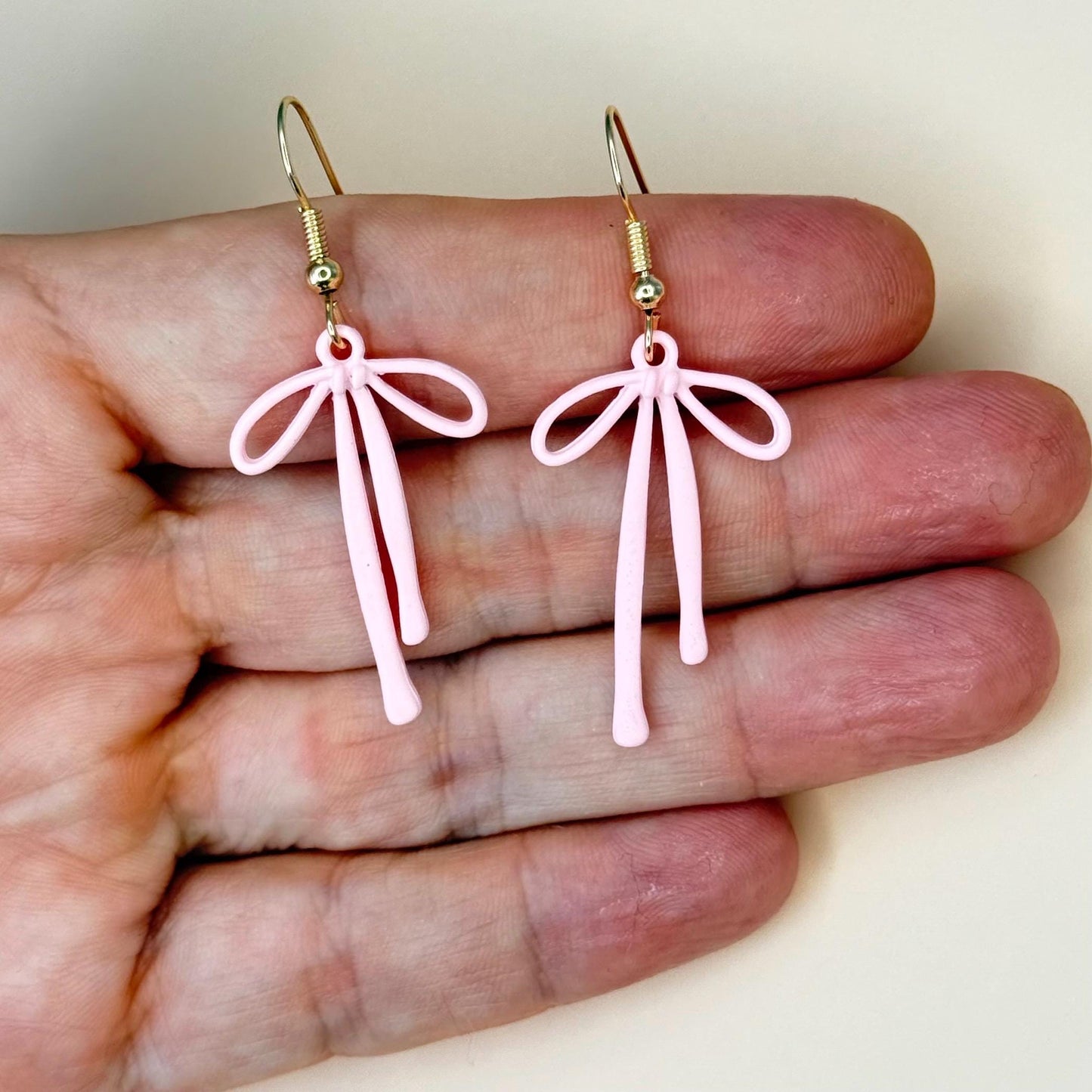 Pink Coquette Bow Earrings