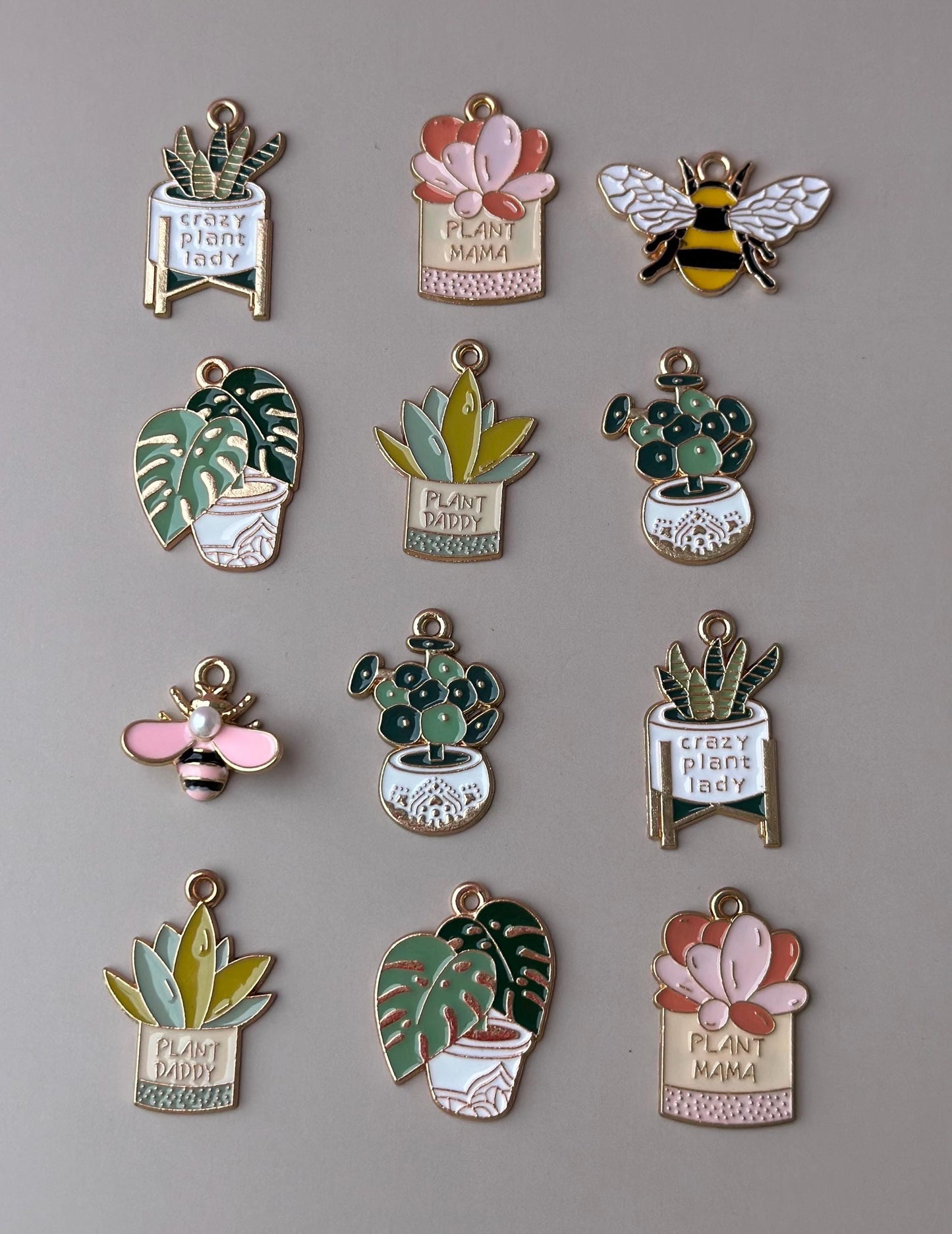 Plant Mom Wine Charms