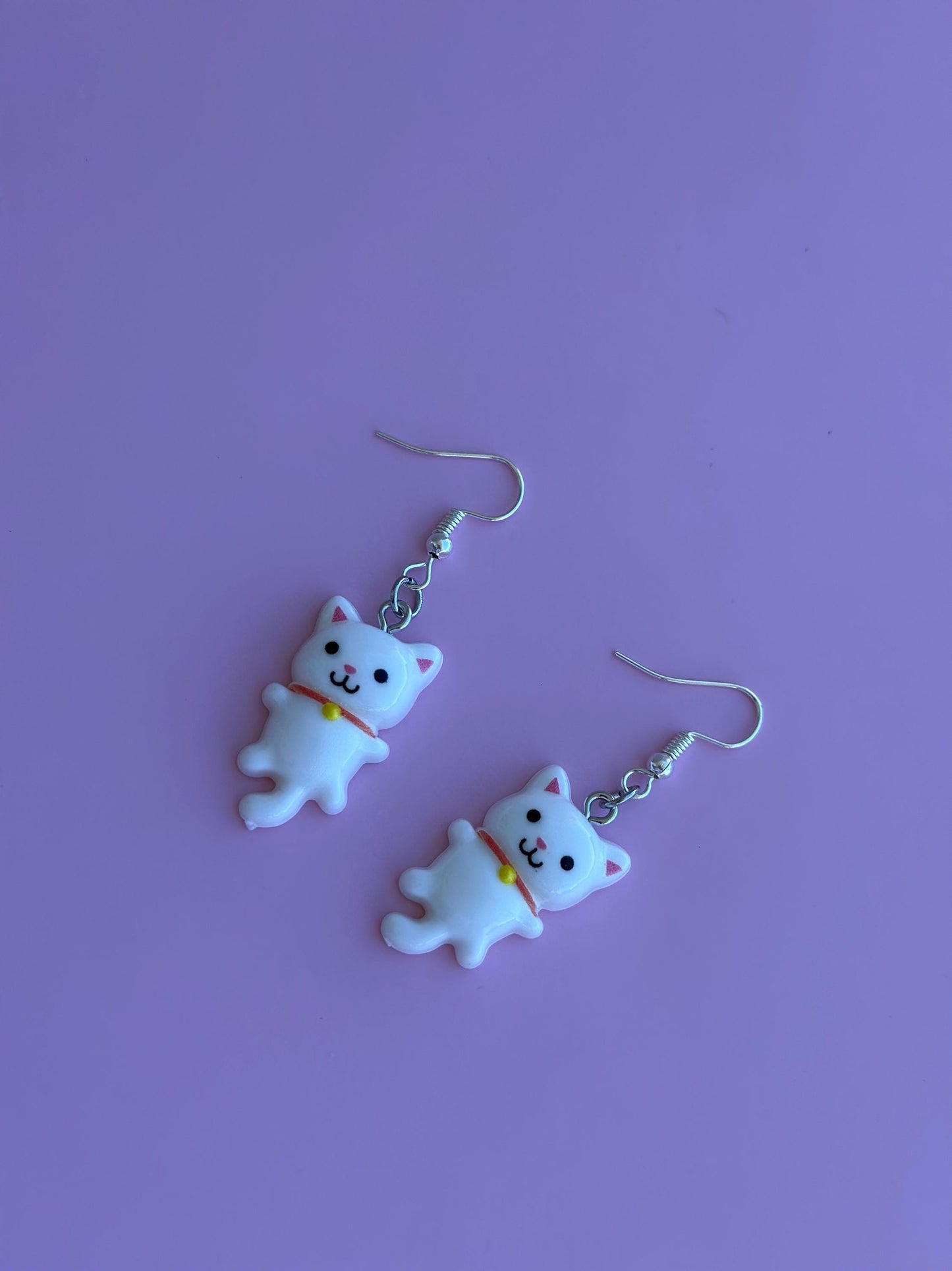 Cat Earrings Whimsical Cat Owner Earrings Kitten Gift Crazy Cat Lady Gift Dangle Earrings Cat Lover Jewelry Cat Mom Earring Cat Jewelry