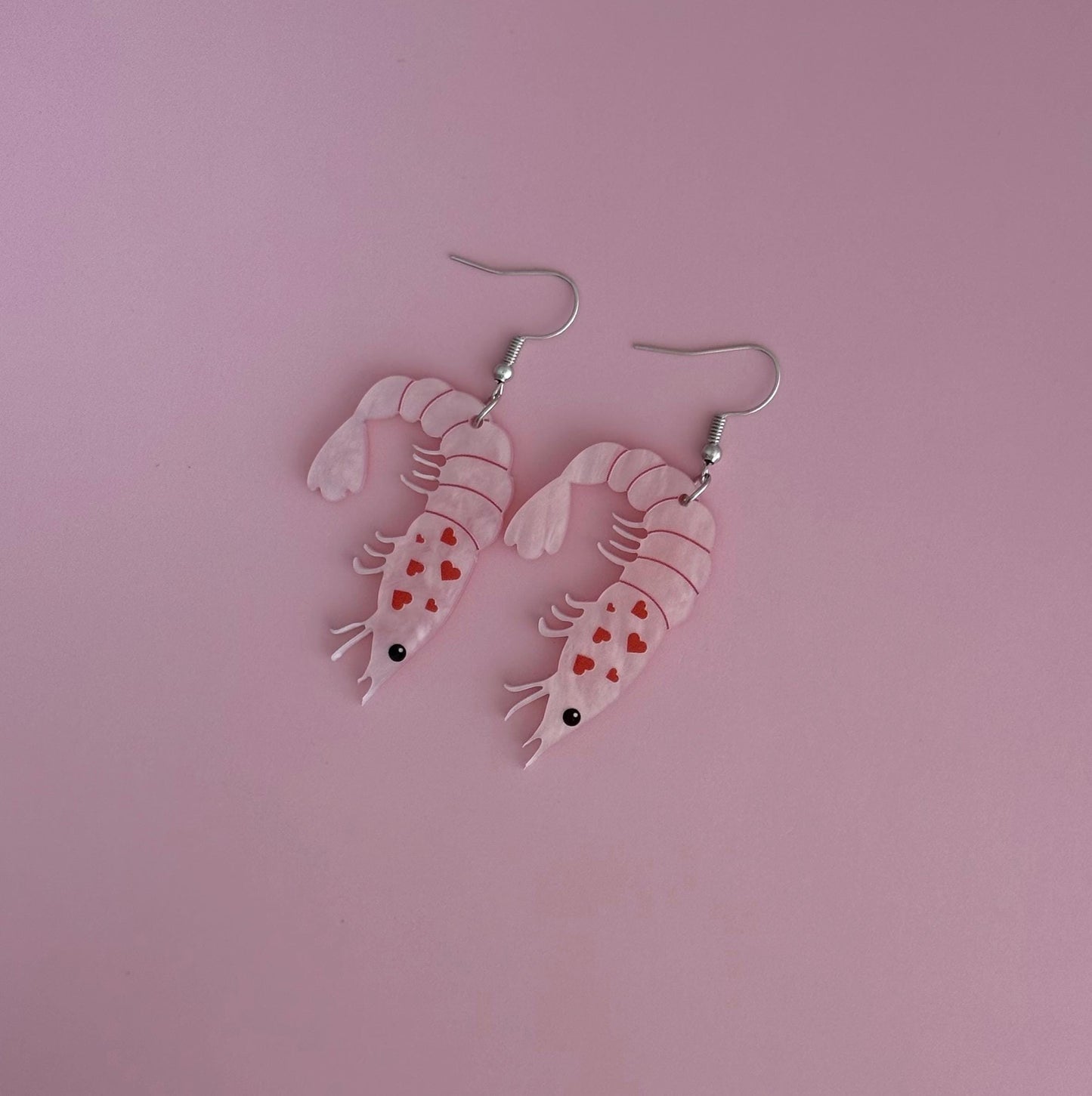 Shrimp Earrings Lobster Boho Chic Earring Seaside Jewelry Fish Earring Crustacean Shellfish Crawfish Prawn Handcrafted Seafood Lover Earring