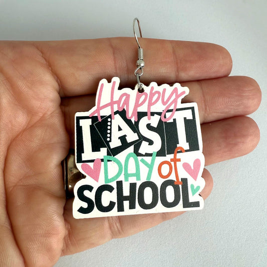 Last Day of School Earrings Teacher Earring School Staff Gift Elementary Dangle Earring for Teacher Teacher Jewelry Teacher Appreciation Day