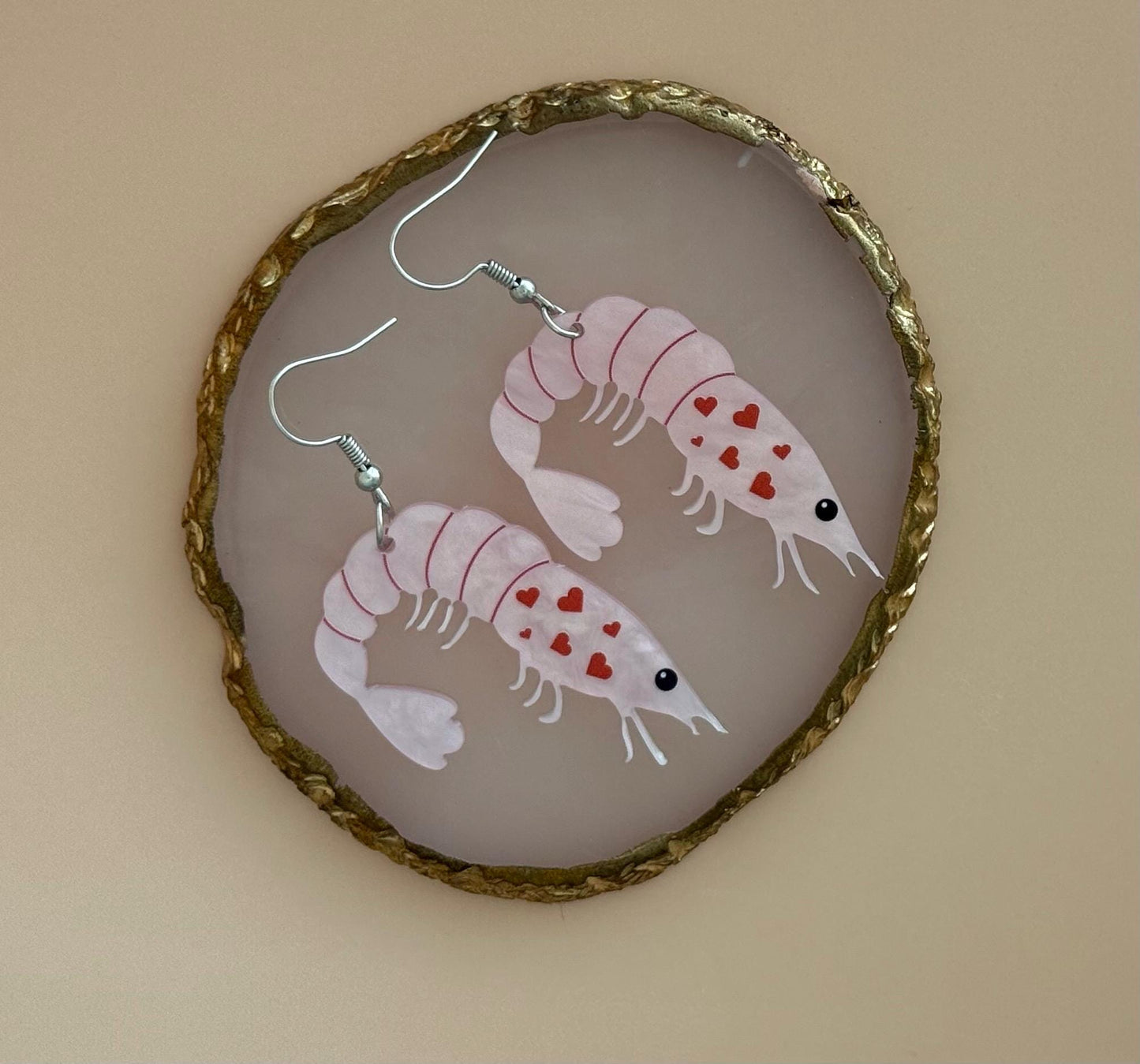 Shrimp Earrings Lobster Boho Chic Earring Seaside Jewelry Fish Earring Crustacean Shellfish Crawfish Prawn Handcrafted Seafood Lover Earring