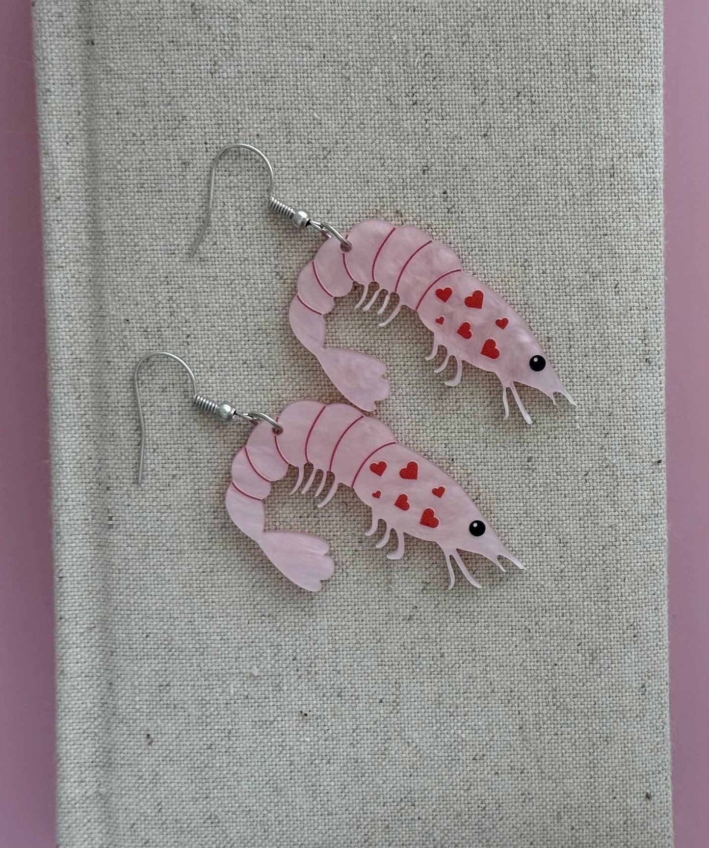 Shrimp Earrings Lobster Boho Chic Earring Seaside Jewelry Fish Earring Crustacean Shellfish Crawfish Prawn Handcrafted Seafood Lover Earring