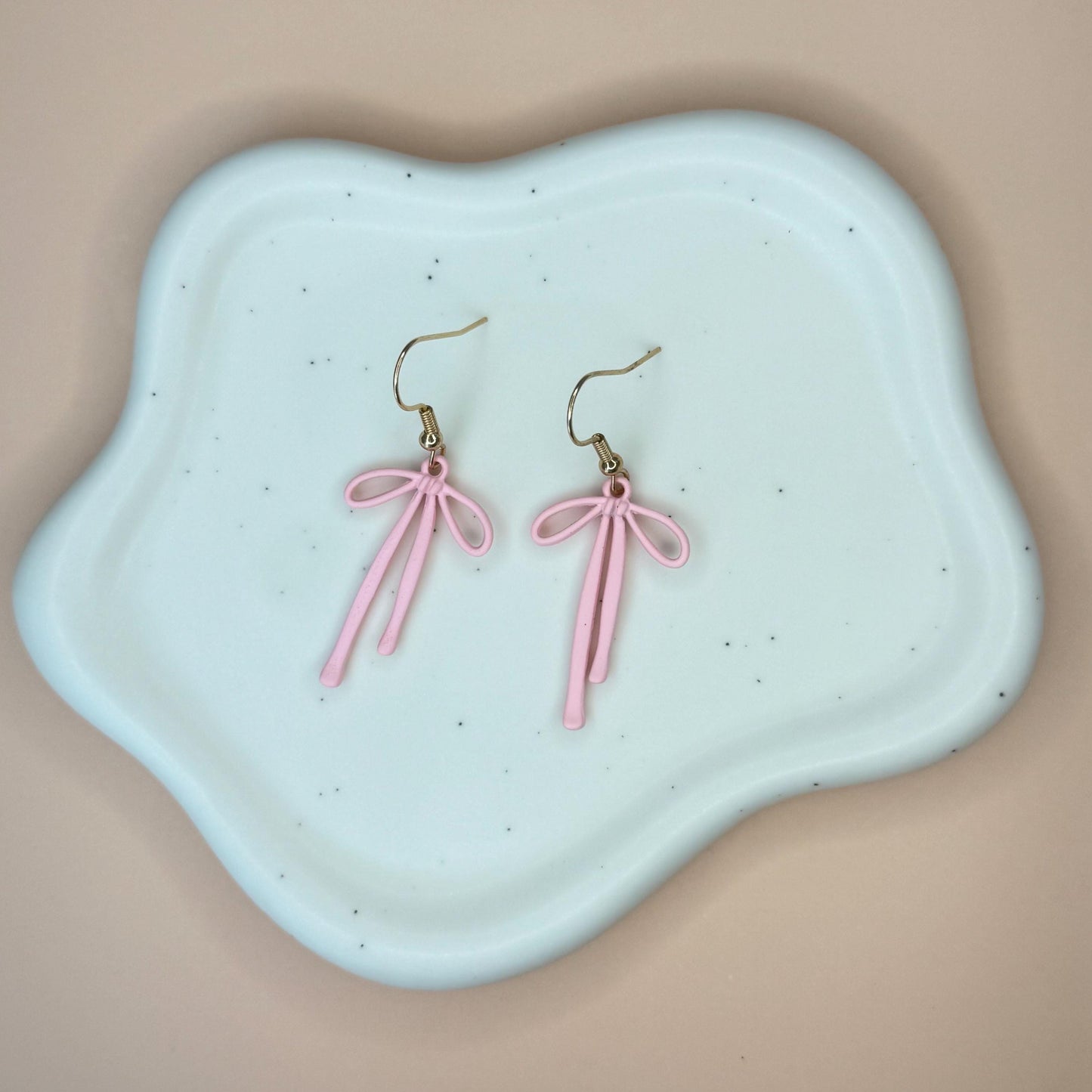 Pink Coquette Bow Earrings