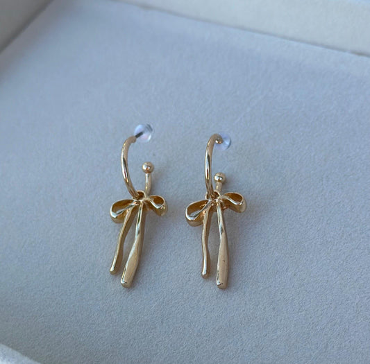 Bow Earrings for Girlfriend Coquette Earrings Ribbon Earring Coquette Bow Jewelry Delicate Bow Bowknot Bow Jewelry for Girls Cute Bow Dangle