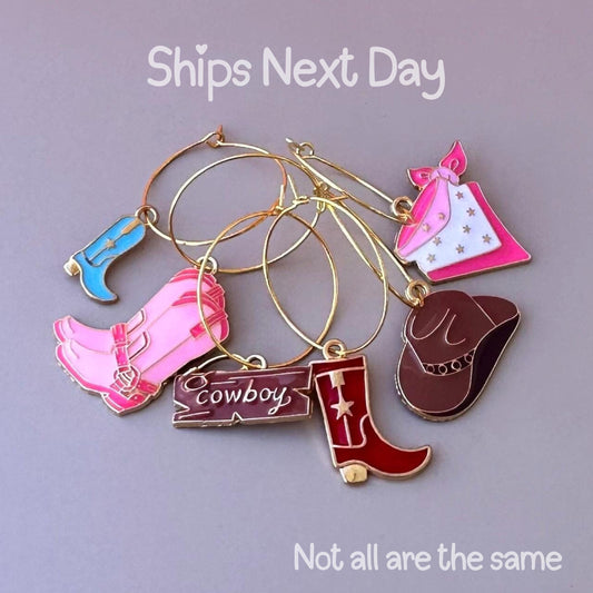 Cowgirl Wine Charms