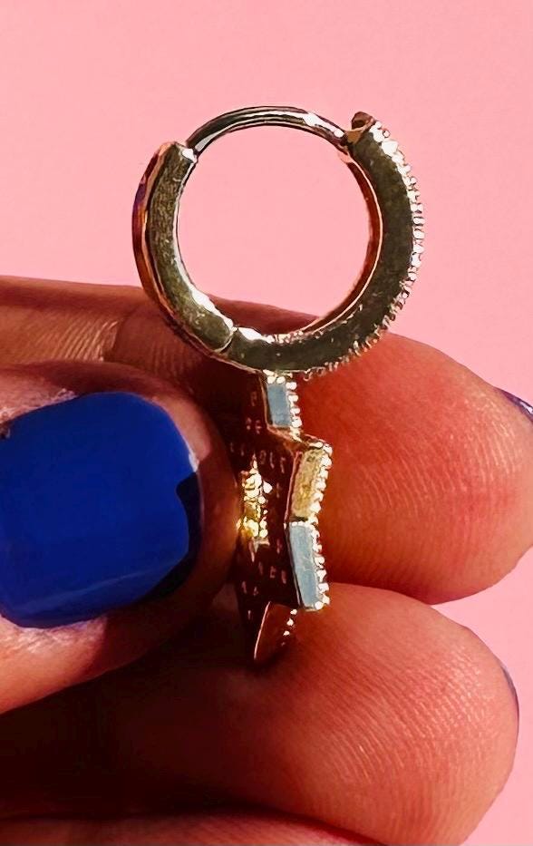 Star of David Earrings Jewish Earring Jewish Jewelry Bat Mitzvah Gift for Jewish Girl Israel Jewelry Israel Earring Zirconia Jewish Star Ear