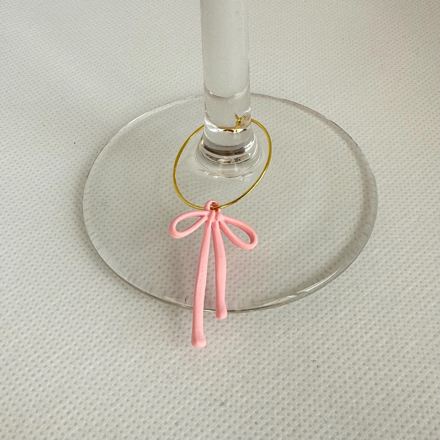 Coquette Bow Wine Glass Markers Bow Wine Charms Assorted Drink Marker Bow Wine Glass Charms Glass Decor Custom Wine Charm Drink Identifier