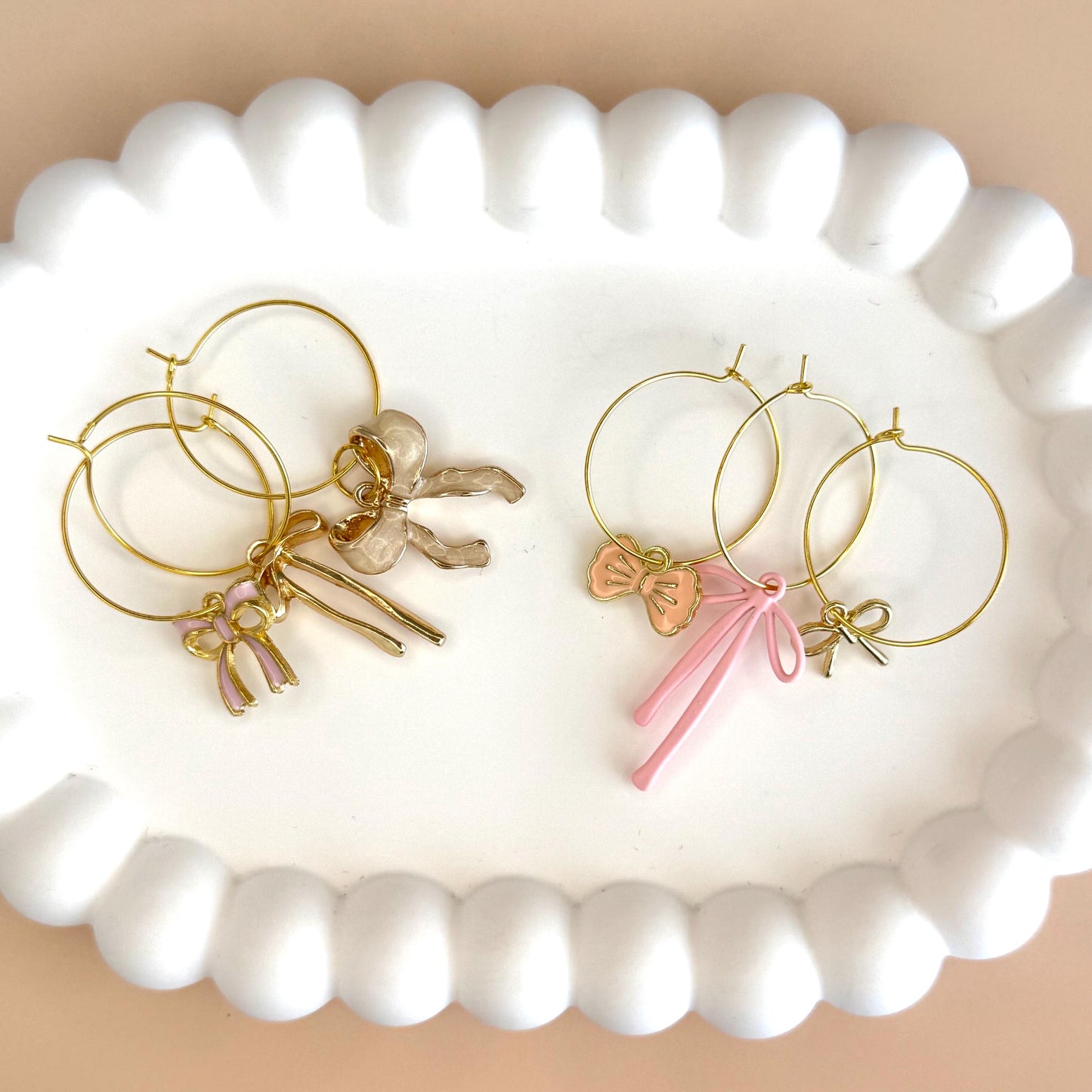 Coquette Bow Wine Glass Markers Bow Wine Charms Assorted Drink Marker Bow Wine Glass Charms Glass Decor Custom Wine Charm Drink Identifier