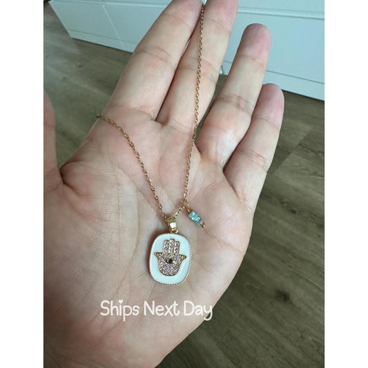 Hamsa Pendant Necklace